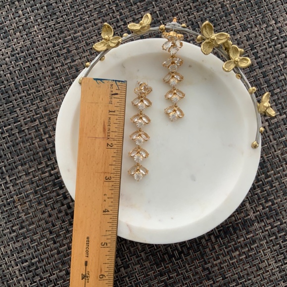 J Crew Crystal Linear Earrings - Picture 3 of 4